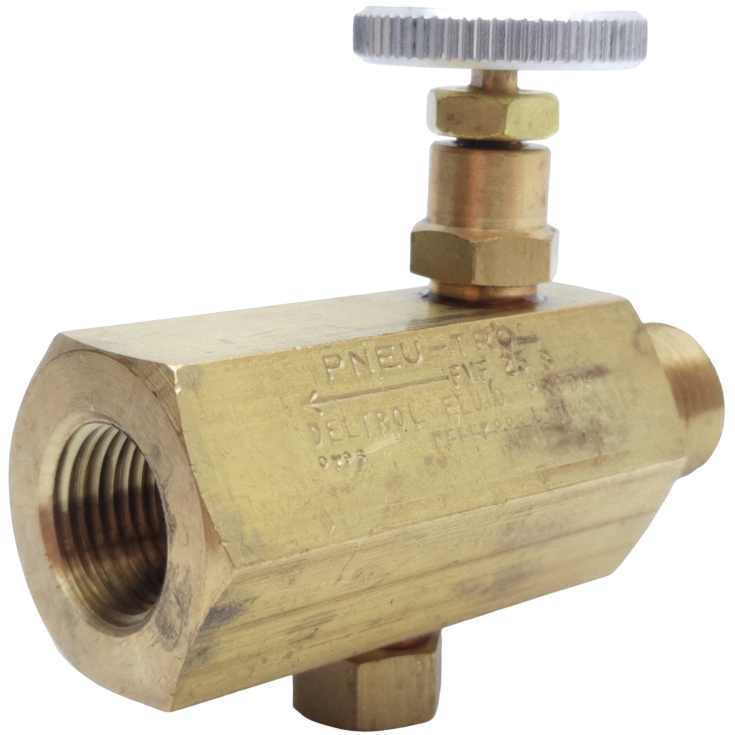 Used Deltrol FMF25BK 10001-77 Air Valve Inline Flow Control, 3/8" NPTF, 5GPM 2000 PSI