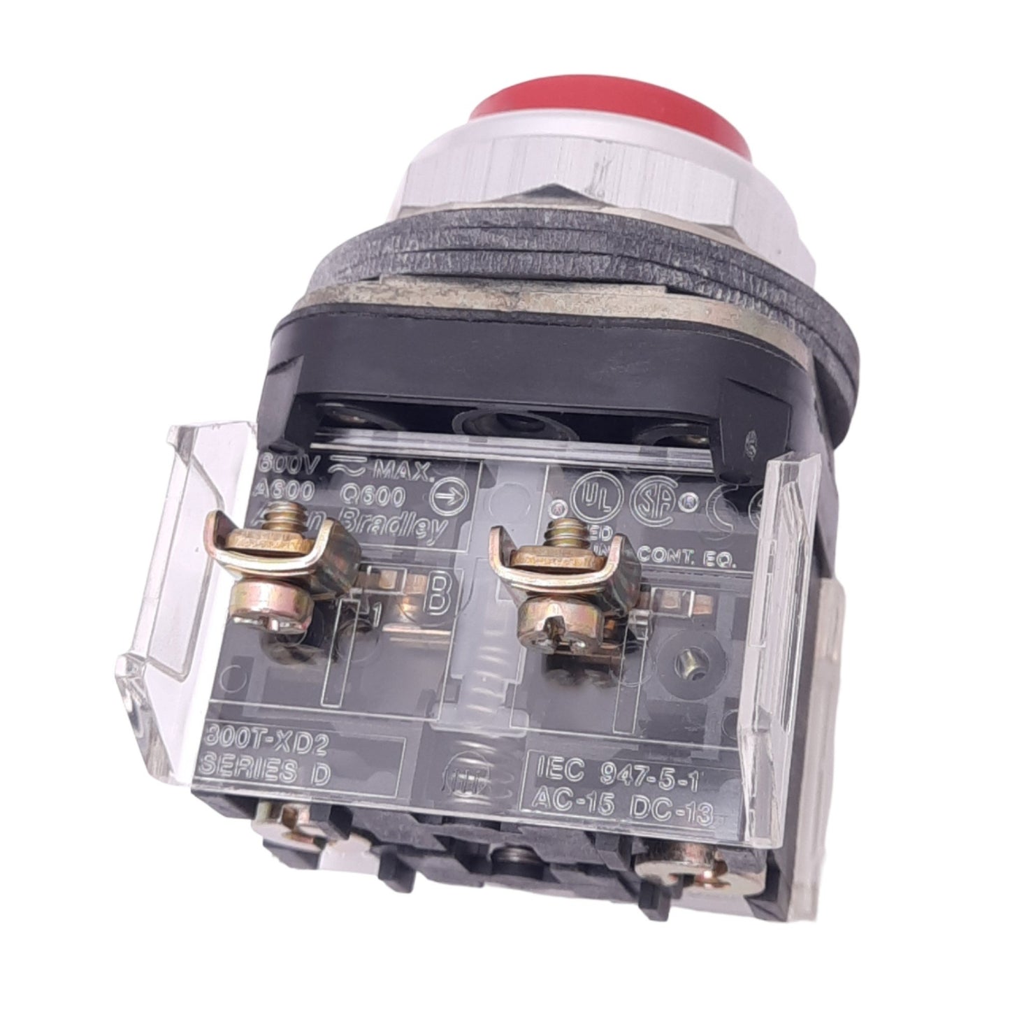 Used Allen Bradley 800T-B Momentary Pushbutton Switch, ø30mm, 1NC+1NC, 600VAC 10A Max