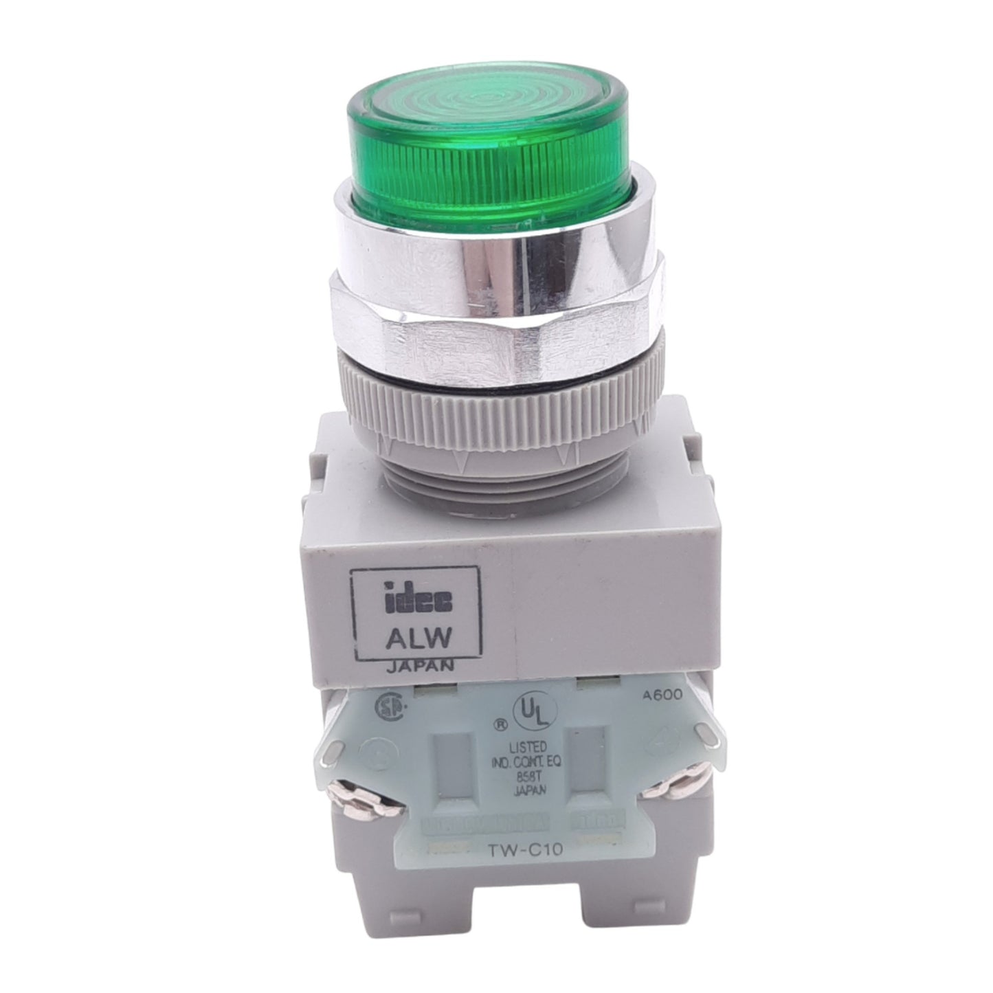 Used IDEC ALW29920D-G-24V Green Illuminated Pushbutton, ø22mm, NO+NO, 24VAC/DC Lamp