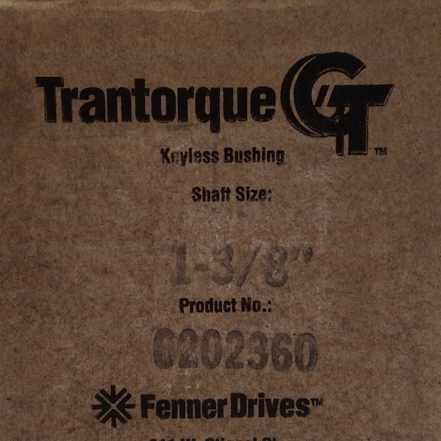 New Fenner Drives 6202360 Trantroque Keyless Bushing ø2-3/8" OD ø1-3/8" ID 6400in-lb