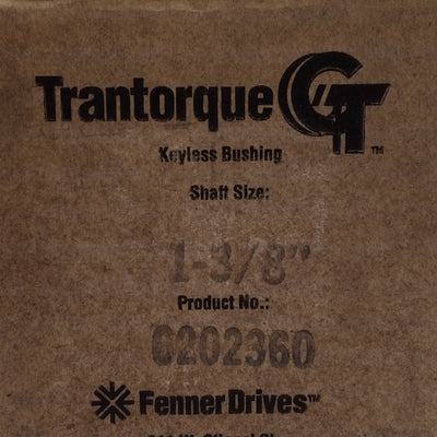 New Fenner Drives 6202360 Trantroque Keyless Bushing ø2-3/8" OD ø1-3/8" ID 6400in-lb
