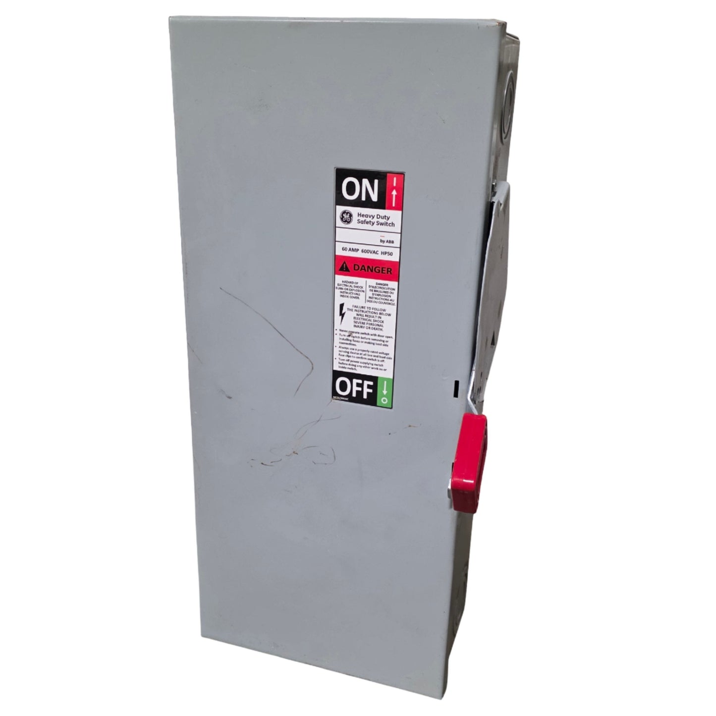 Used General Electric TH3362 Spec-Setter Heavy Duty Fusible Switch 60A 600VAC 3-Pole