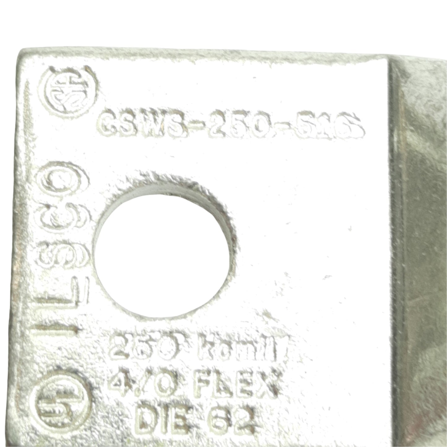 New Lot of 5 ILSCO CSWS-250-516 Compression Lug 27mm x 20.09mm, 250kcmil, ø15.6mm