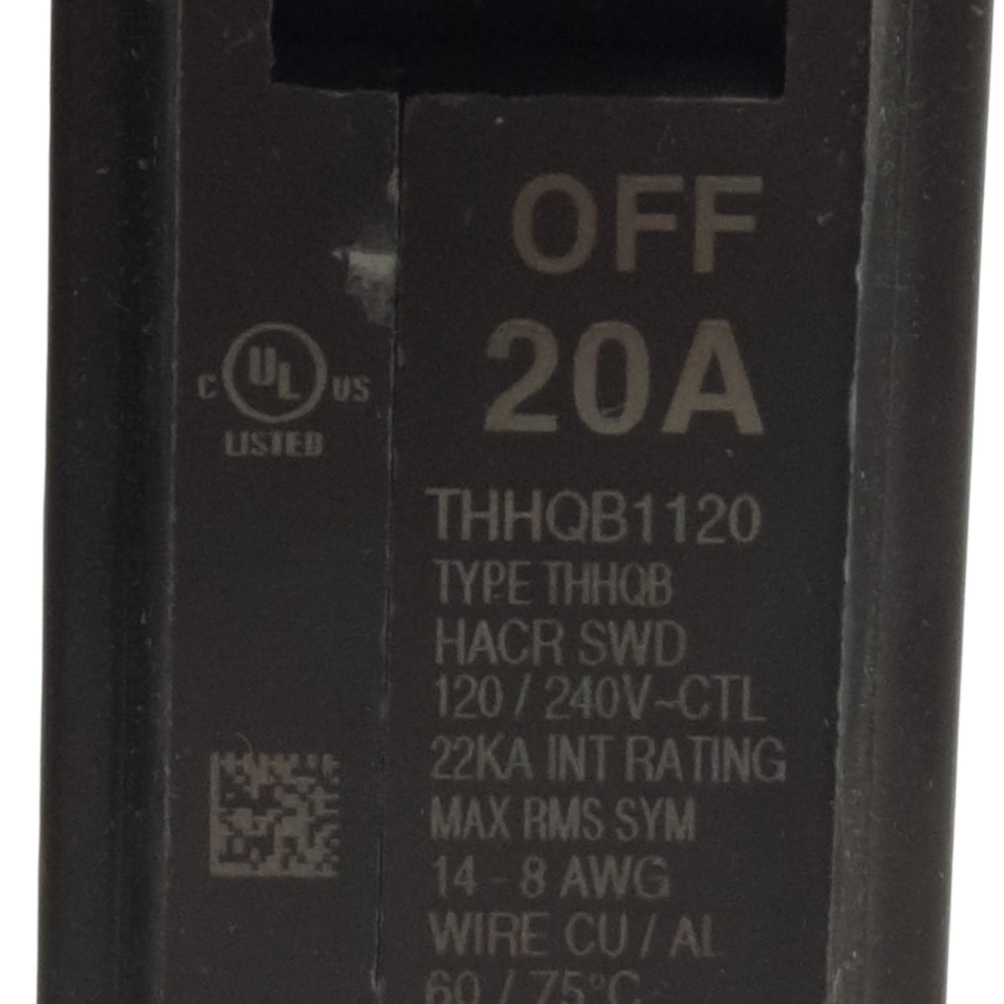 Used Lot of 2 General Electric THHQB1120 Circuit Breaker, 1-Pole, 20A, 120/240VAC
