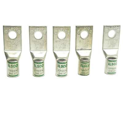 New Lot of 5 ILSCO CSWS-1-14 Compression Lug 15.87mm x 12.67mm, ø7.13mm, 1AWG