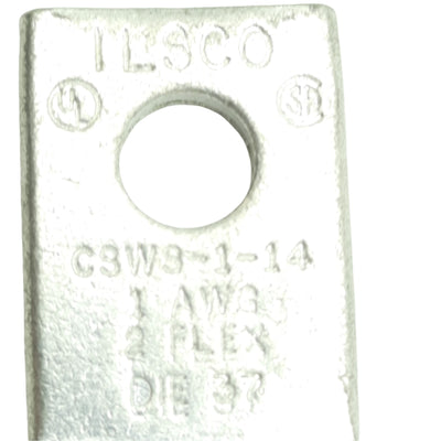 New Lot of 5 ILSCO CSWS-1-14 Compression Lug 15.87mm x 12.67mm, ø7.13mm, 1AWG