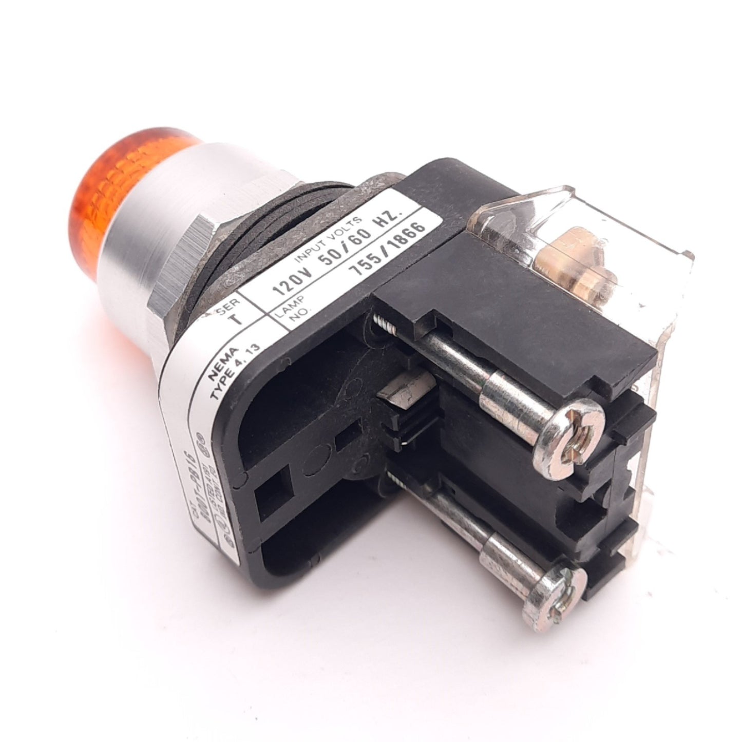 Used Allen Bradley 800T-PB16 Amber Illuminated Pushbutton, ø30mm, 1NC 1NO, 600V 10A