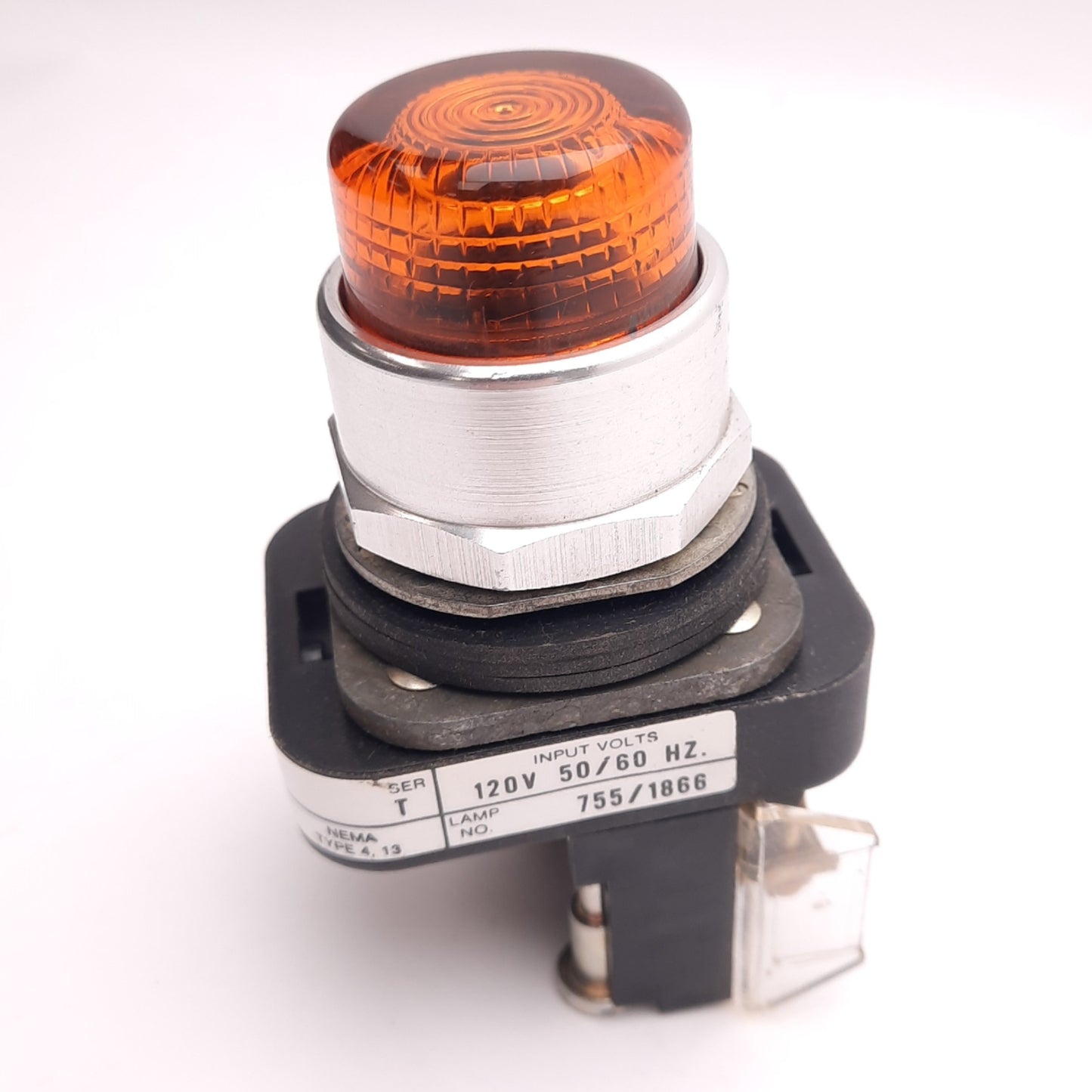 Used Allen Bradley 800T-PB16 Amber Illuminated Pushbutton, ø30mm, 1NC 1NO, 600V 10A