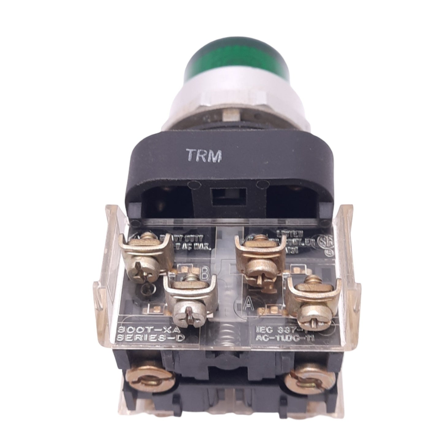 Used Allen Bradley 800T-QA24G Green Illuminated Pushbutton, ø30mm, 1NC 1NO, 600V 10A