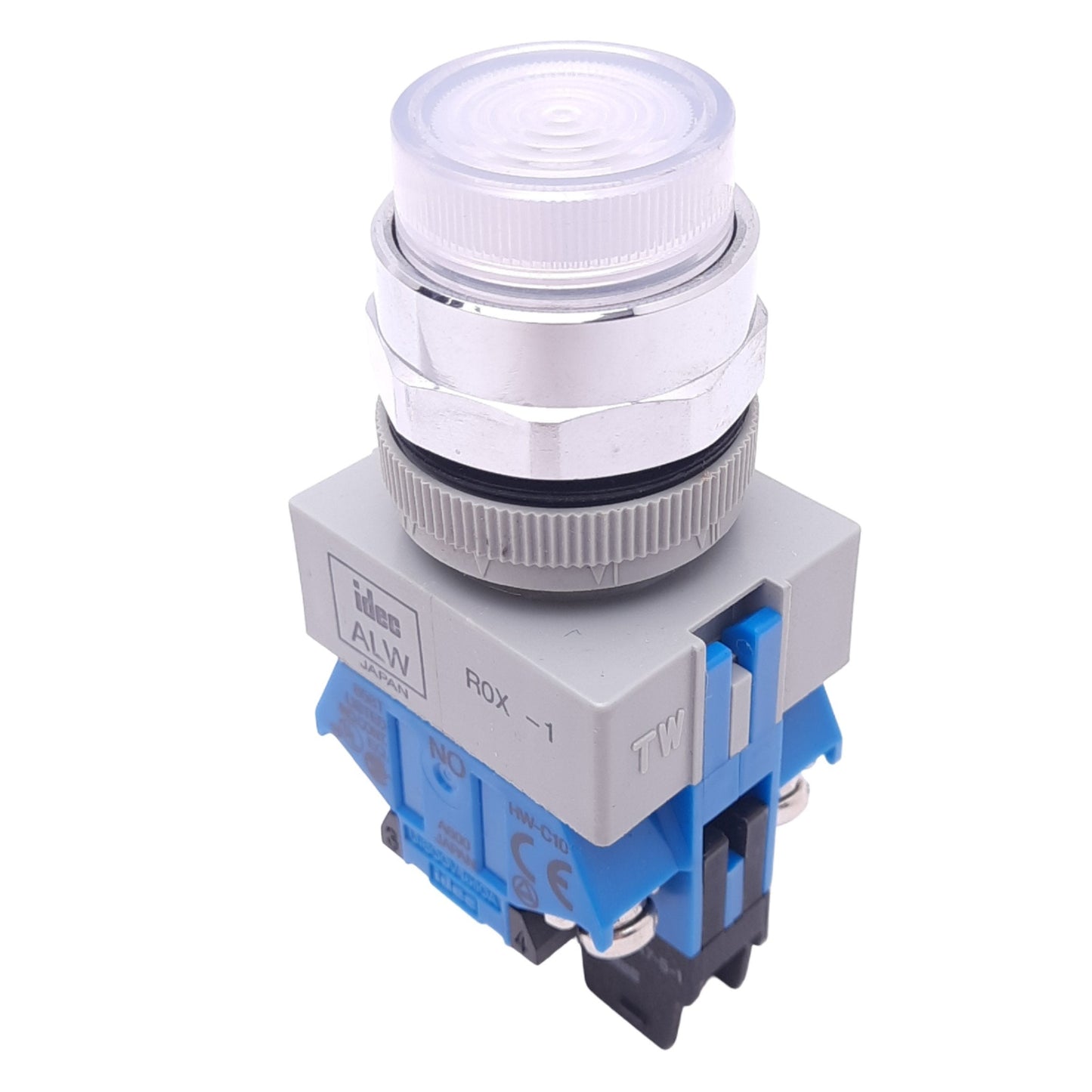 Used IDEC ALW29920D-W-24V Clear Illuminated Pushbutton, ø22mm, 2NO, 600VAC 10A Max