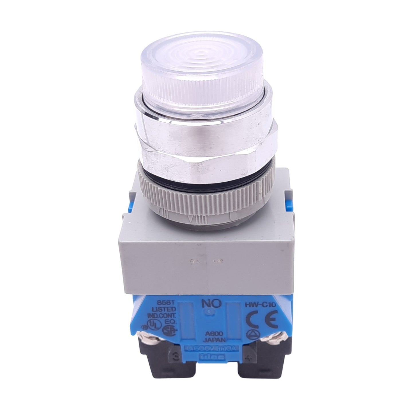 Used IDEC ALW29920D-W-24V Clear Illuminated Pushbutton, ø22mm, 2NO, 600VAC 10A Max