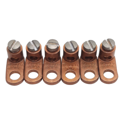 New Lot of 6 nVent Ilsco CP-8 Copper Post Connector, 1-Pole, 8-14Str Range, #10 Bolt