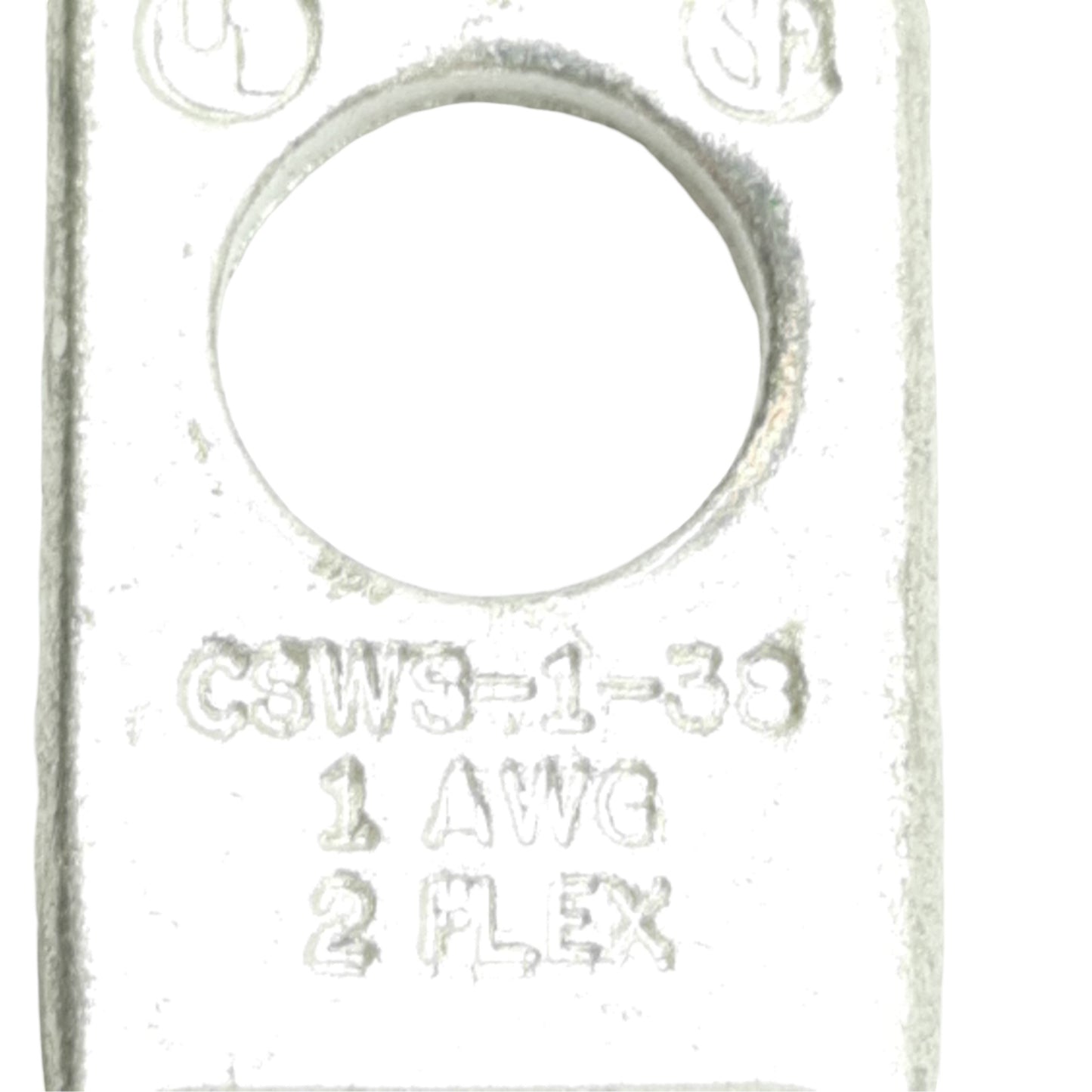 New Lot of 5 ILSCO CSWS-1-38 Compression Lug 15.87mm x 12.67mm, ø9.11mm, 1AWG