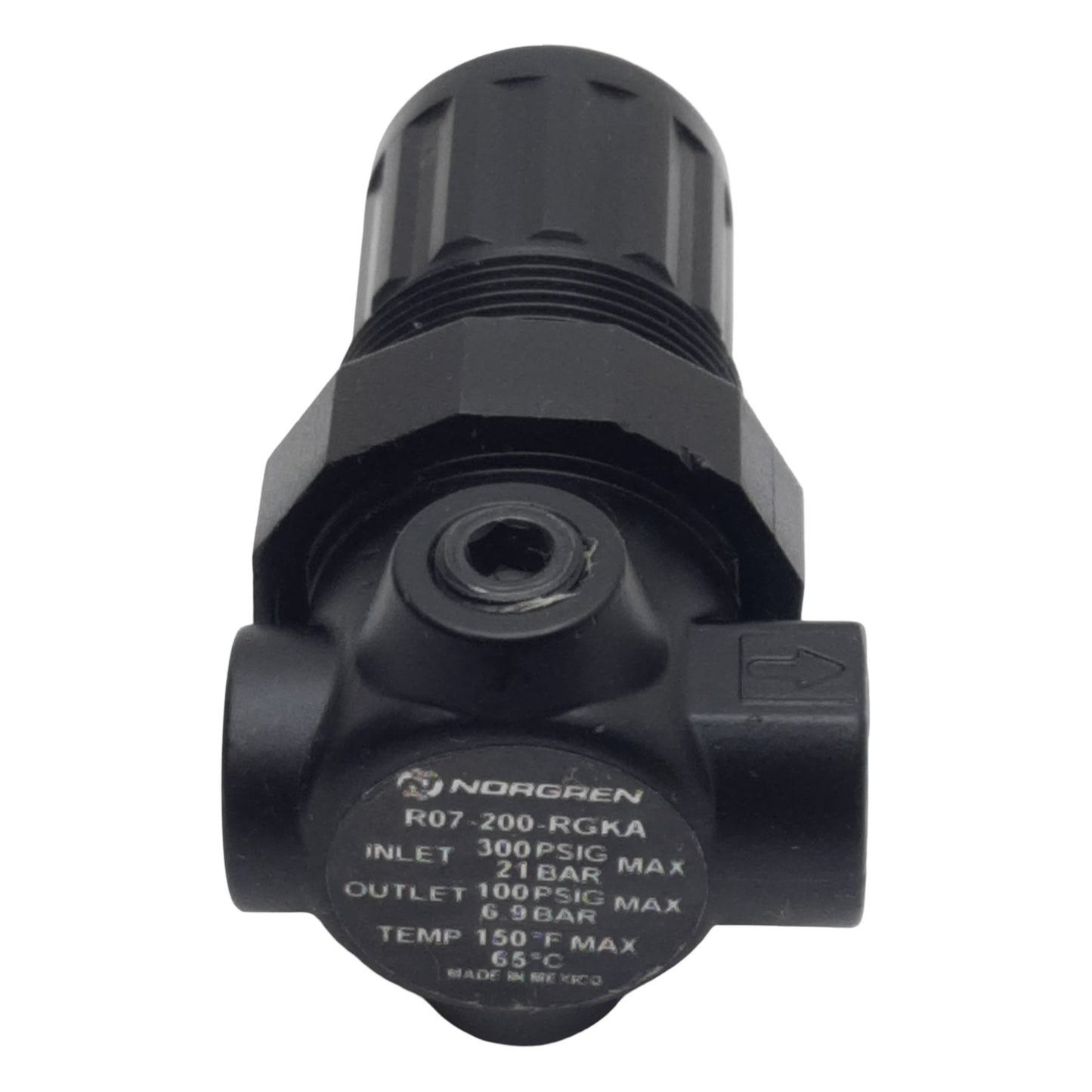 Used Norgren R07-200-RGKA Pressure Regulator, 300psi In, 100psi Out, 15scfm, 1/4" PTF