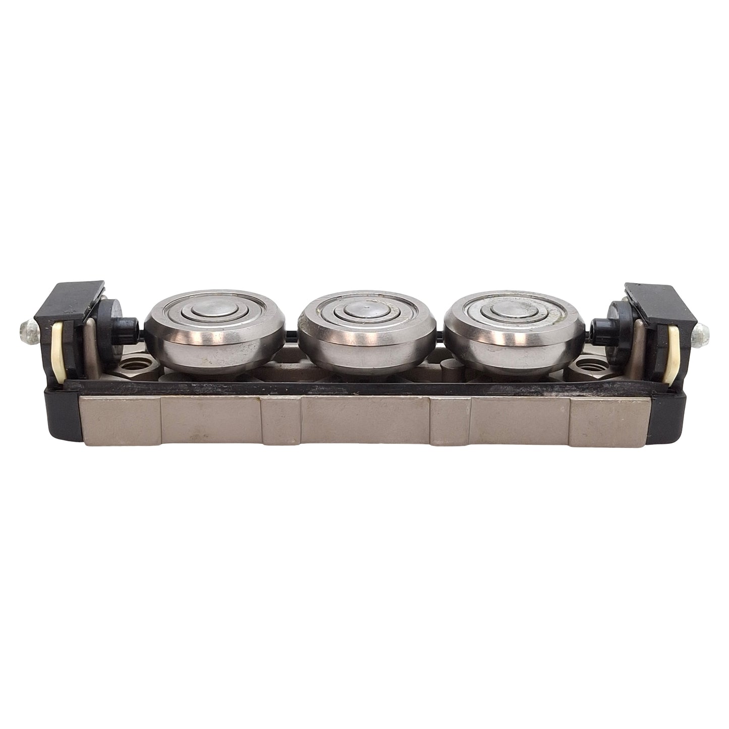 Used Rollon NT43L-3-A Compact Rail Slider, 43mm Rail, 3-Roller, M8 Holes, 5500N Load