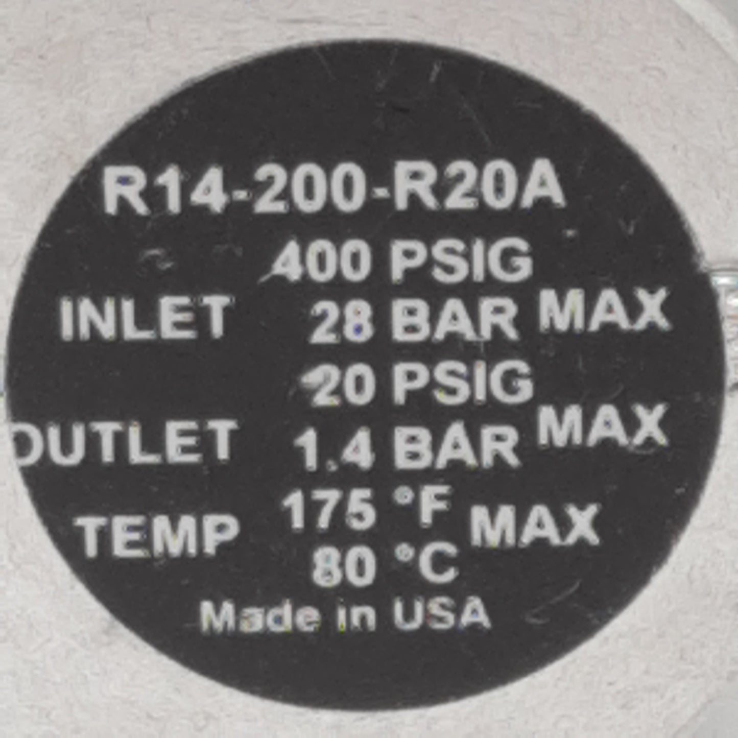 Used Norgren R14-200-R20A Pressure Regulator, 400psi In, 20psi Out, 12scfm, 1/4in PTF