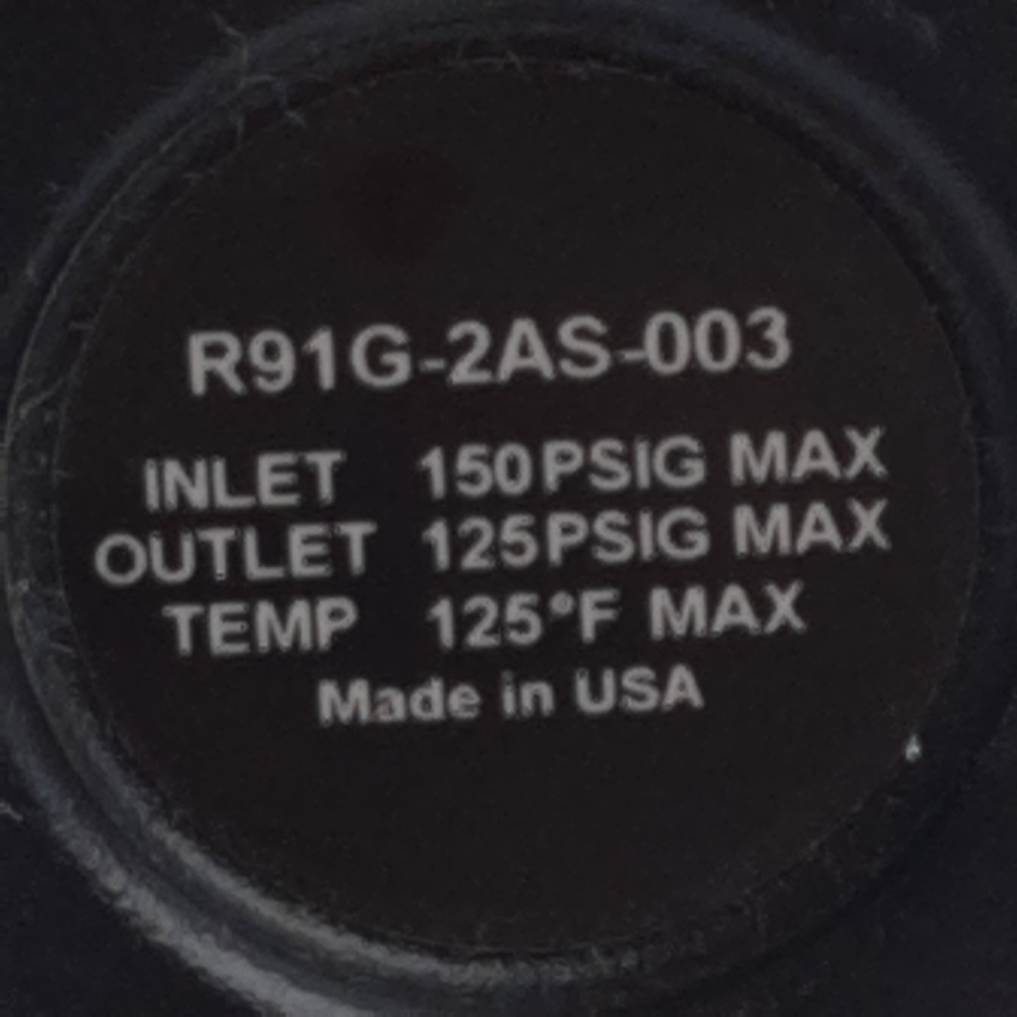 Used Norgren R91G-2AS-003 Pressure Regulator, 150psi In, 125psi Out, 6.6lpm, 1/4" PTF