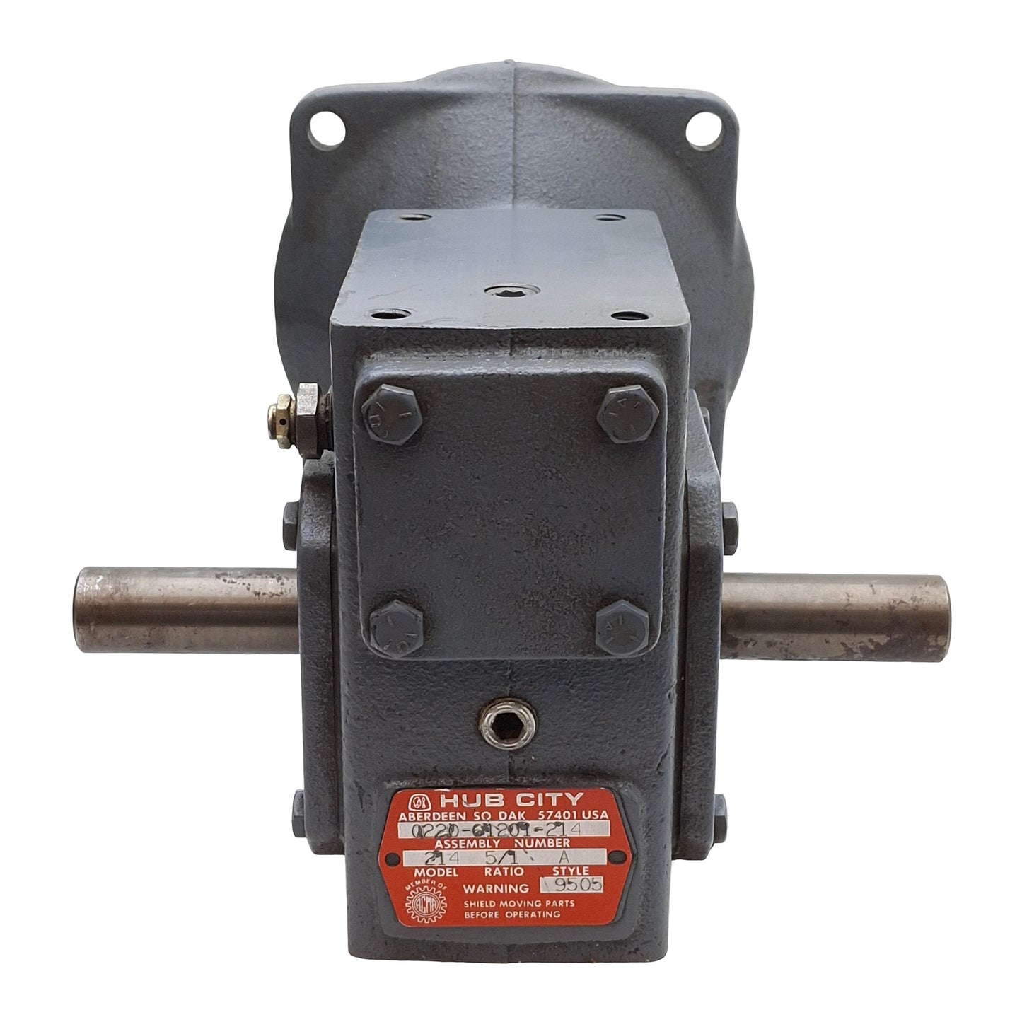 Used Hub City 0220-6120-214 Speed Reducer, 5:1, ø5/8in Bore, ø7/8in Shaft, 56C Frame