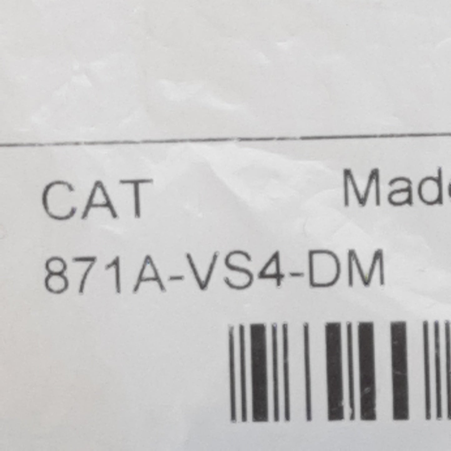 New Allen Bradley 871A-VS4-DM Connector, 4-Pin M12 DC Micro Straight Male, 4A 250VAC