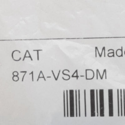 New Allen Bradley 871A-VS4-DM Connector, 4-Pin M12 DC Micro Straight Male, 4A 250VAC