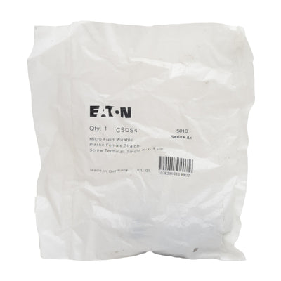 New Eaton CSDS4 Connector, 4-Pin M12 Micro Straight Female, 13A 600VAC, 18-24AWG