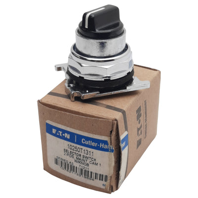 New Eaton 10250T1311 Selector Switch Operator, 2-Position Maintained, Cam-1, 30mm