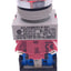 Used IDEC AVLW49902D-R-24V Illuminated Push/Twist E-Stop, ø22mm, 2NC 1NO, 24V Lamp