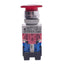 Used IDEC AVLW49902D-R-24V Illuminated Push/Twist E-Stop, ø22mm, 2NC 1NO, 24V Lamp