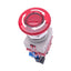 Used IDEC AVLW49902D-R-24V Illuminated Push/Twist E-Stop, ø22mm, 2NC 1NO, 24V Lamp