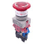 Used IDEC AVLW49902D-R-24V Illuminated Push/Twist E-Stop, ø22mm, 2NC 1NO, 24V Lamp