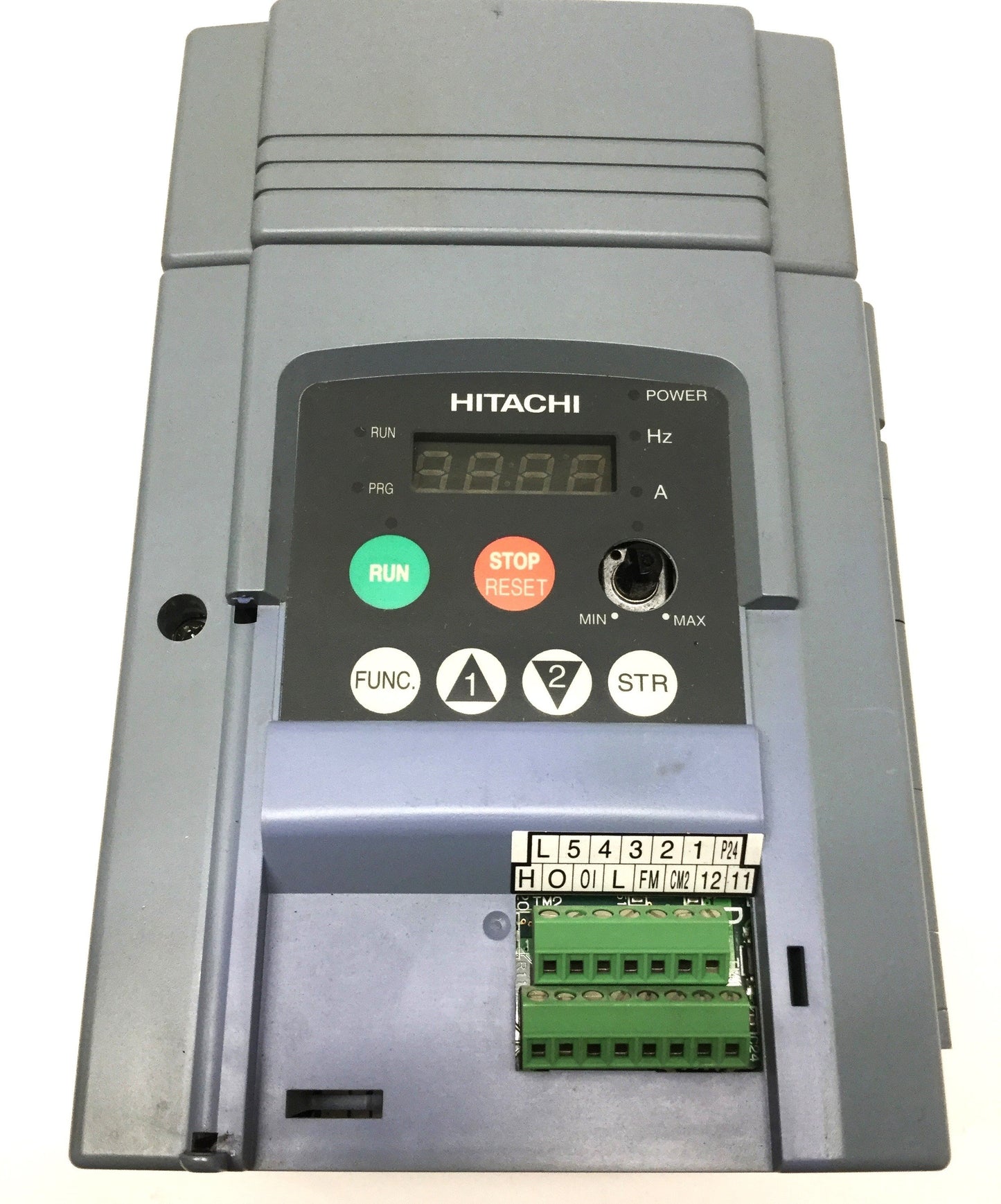 Used Hitachi L100-040HFU Inverter VFD Drive, 5HP / 4kW, 380-460VAC 3PH, 1-360Hz