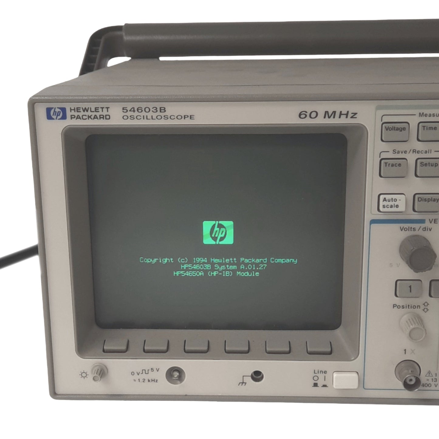Used HP 54603B Digital Oscilloscope, 60MHz, Dual-Channel 8-Bit, 100-240VAC, 300VA Max