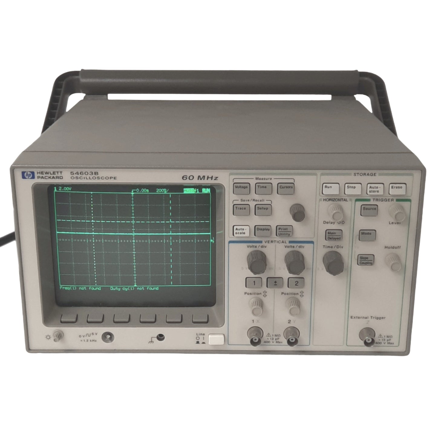 Used HP 54603B Digital Oscilloscope, 60MHz, Dual-Channel 8-Bit, 100-240VAC, 300VA Max