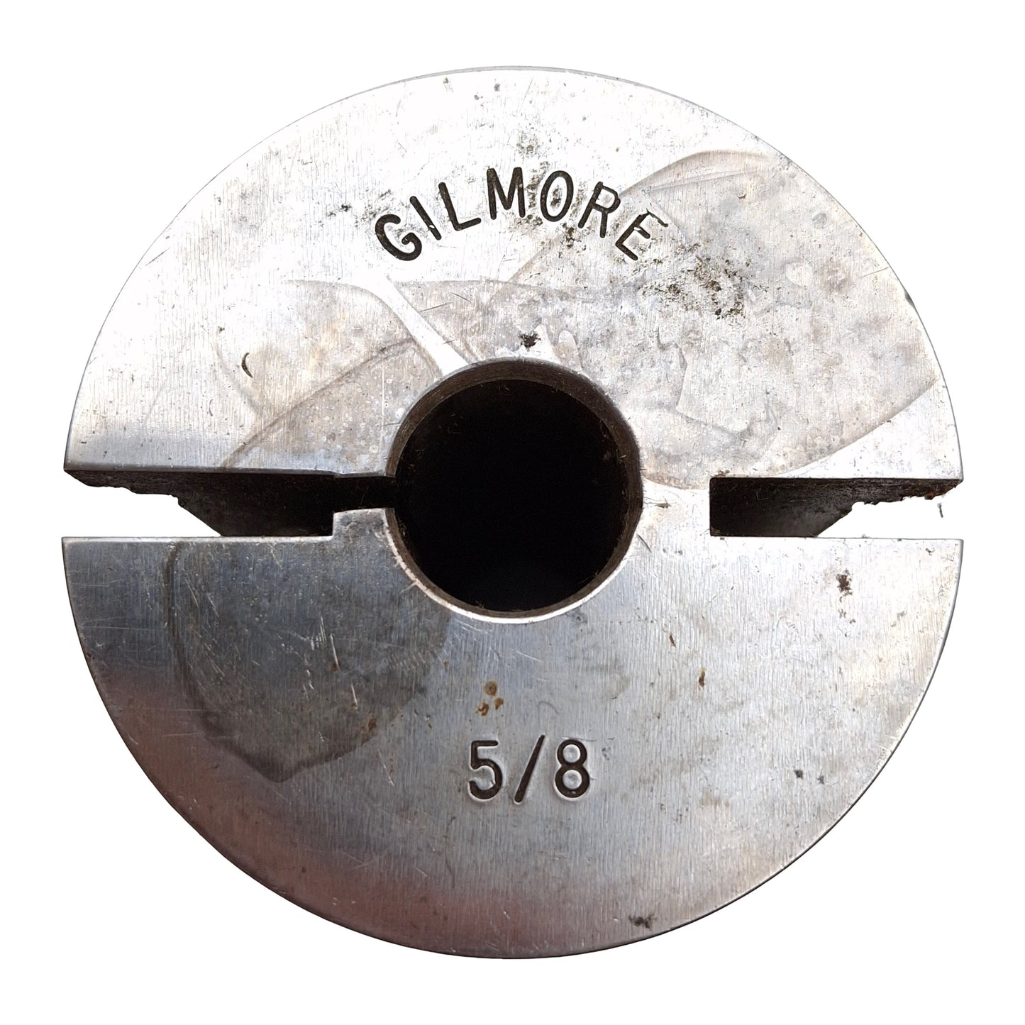 Used Gilmore Chuck Collet Reducer Sleeve, Steel, ø5/8in ID x ø2in OD, 3.9in Long
