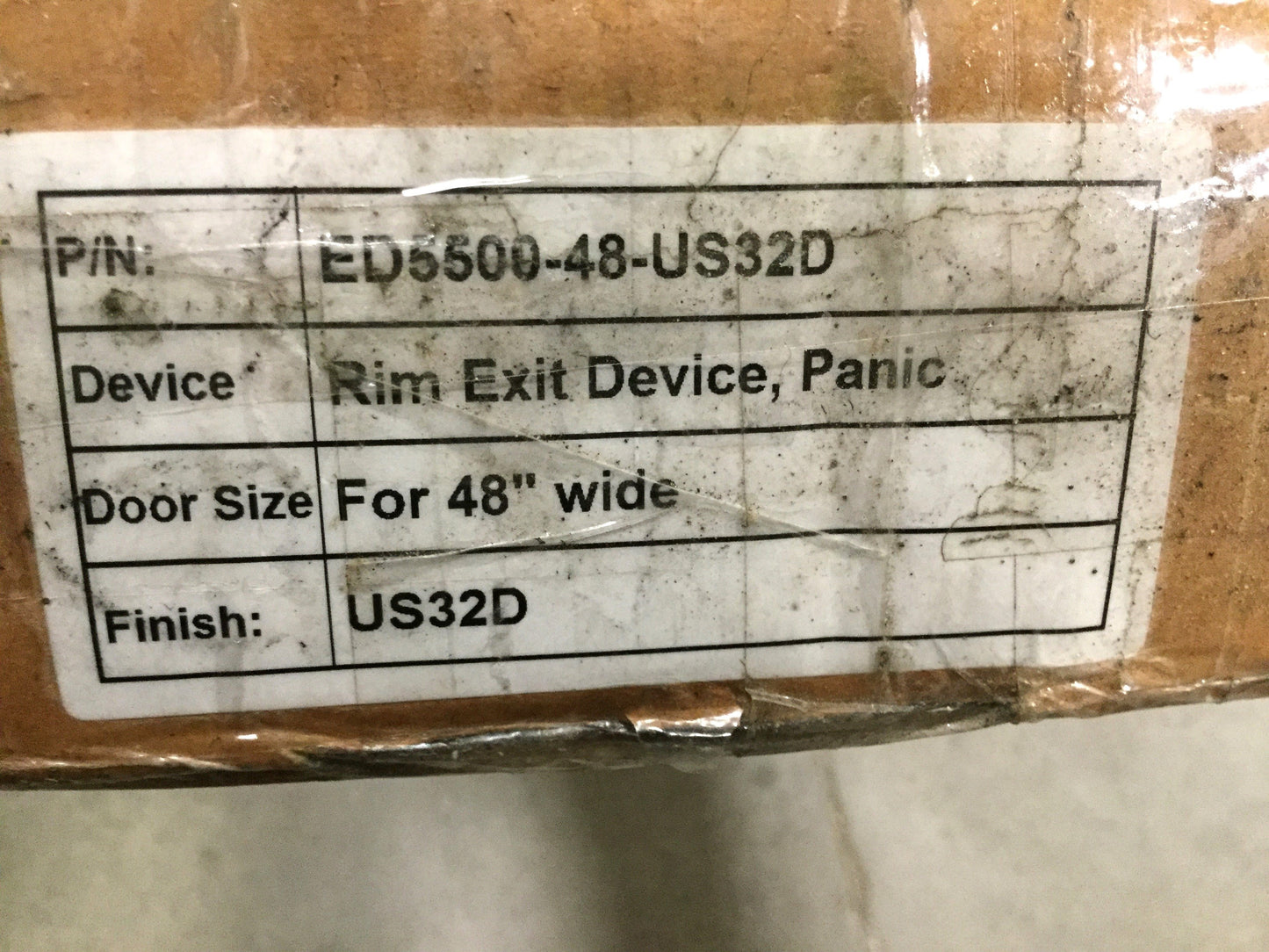 New – Open box TownSteel ED5500-48-US32D Industrial Door Panic Rim Exit Device, 48", Satin SS