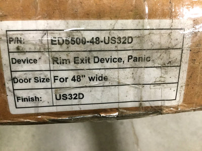 New – Open box TownSteel ED5500-48-US32D Industrial Door Panic Rim Exit Device, 48", Satin SS