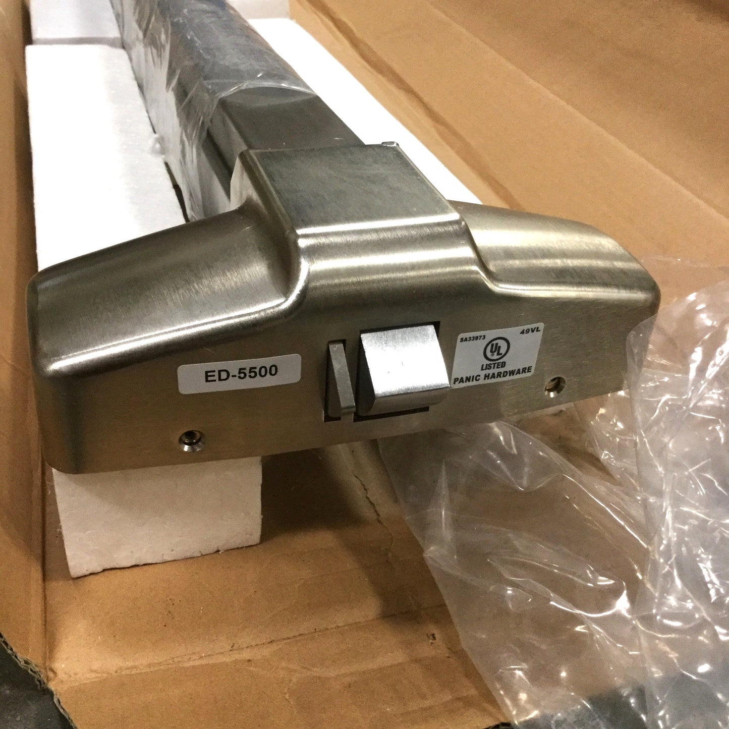 New – Open box TownSteel ED5500-48-US32D Industrial Door Panic Rim Exit Device, 48", Satin SS