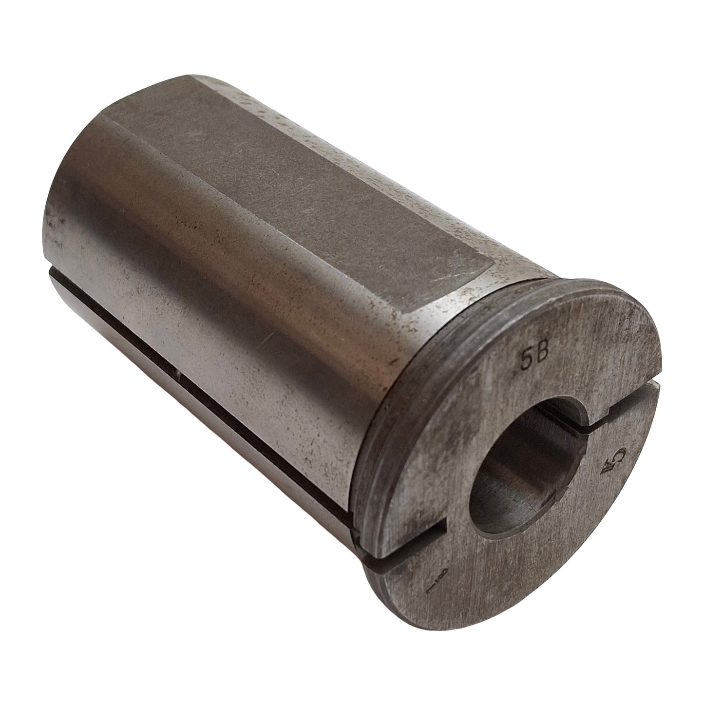 Used CNC Chuck Collet Reducer Sleeve, Steel, ø7/8in ID x ø2in OD, 3.75in Long