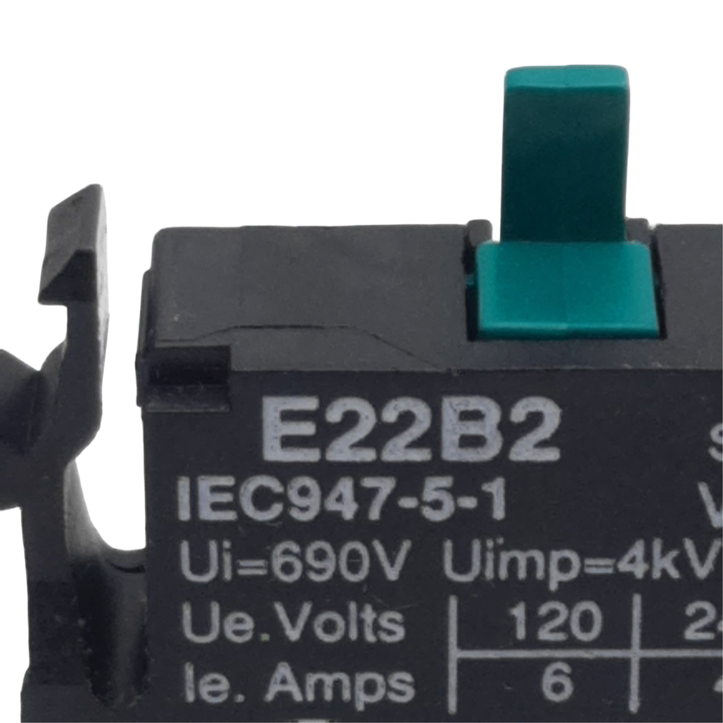 Used Lot of 2 Cutler-Hammer E22B2 Pushbutton Contact Block, 1N.O., 10A 600VAC, 22.5mm