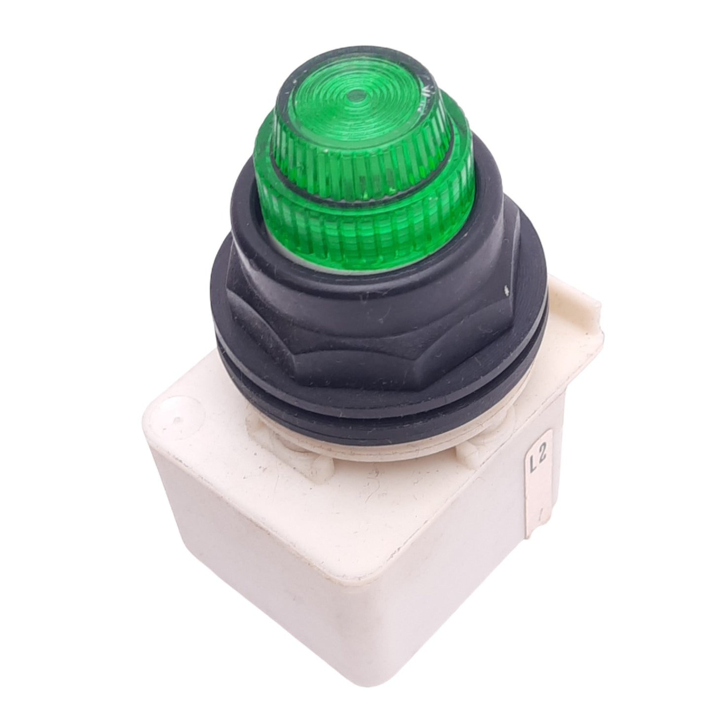 Used Square D 9001KM38LG Green Illuminated Push Button Switch, ø30mm, 120VAC/DC Lamp