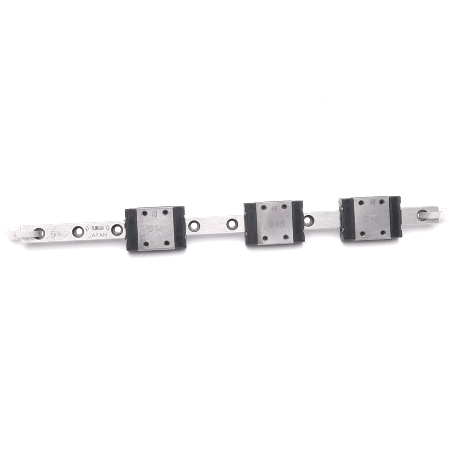 Used IKO LWL7B (3x) Miniature Linear Guide Blocks w/ 7x160mm Rail, 1890N Max Load