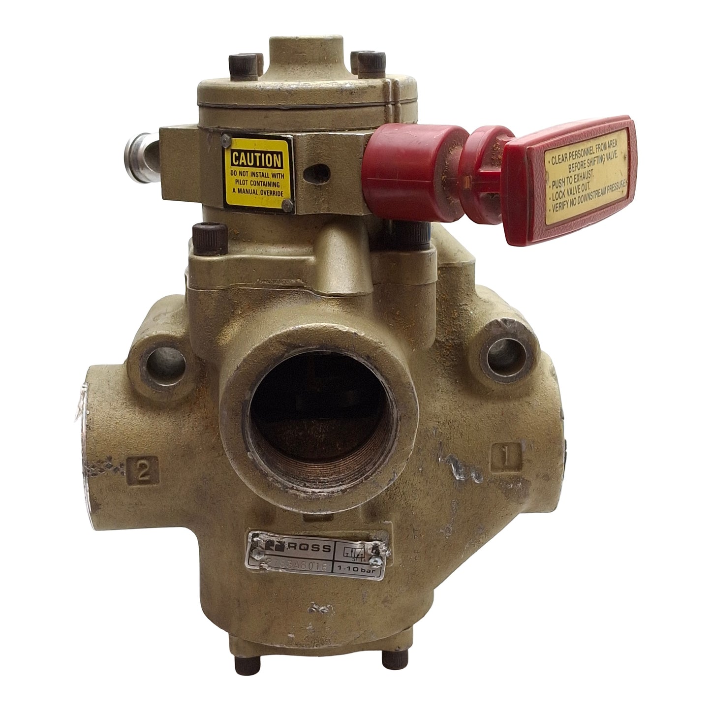 Used Ross 2783A8016 L-O-X Lock Out & Exhaust Valve, Manual Pilot, 1-1/2" NPT, 1-10bar