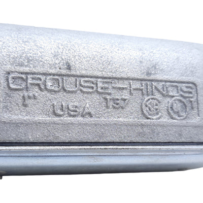 Used Crouse Hinds 782274627007 T37 Conduit Body Form 7, 1" w/ Gasketed Cover 370SG