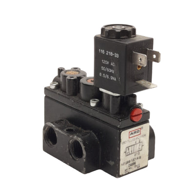 Used Aro A212SS-120-A-G Solenoid Valve 4/2 Way, 1/4in NPT, 150psi, 120VAC Coil
