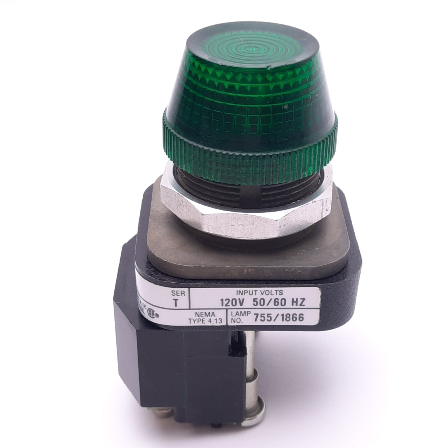 Used Allen Bradley 800T-P16 T Green Indicator Pilot Light, ø30mm, 120VAC Lamp