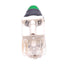 Used Square D 9001KM38LG Green Illuminated Pushbutton, ø30mm, 1NC 1NO, 120VAC/DC Lamp