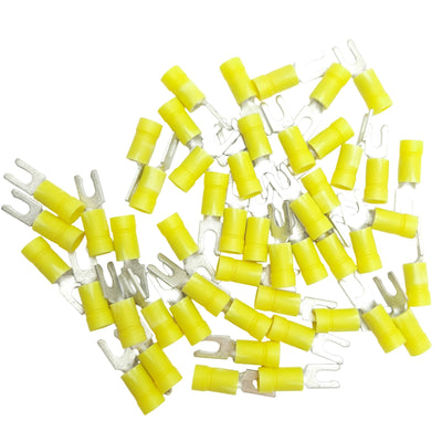 New Lot of 85 Panduit EV10-6FB-Q Fork Terminal Vinyl, 1/8in, 12.8mm, 12.8mm x 7.9mm