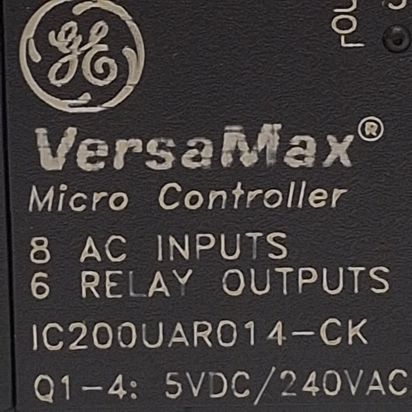 Used GE IC200UAR014-CK VersaMax Micro Controller PLC, 8 AC Inputs, 6 Relay Outputs
