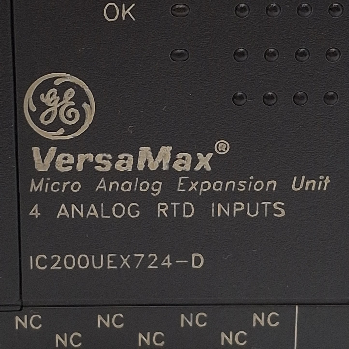 Used GE IC200UEX724-D VersaMax Micro Analog Expansion Unit, 4x PT100 RTD Inputs