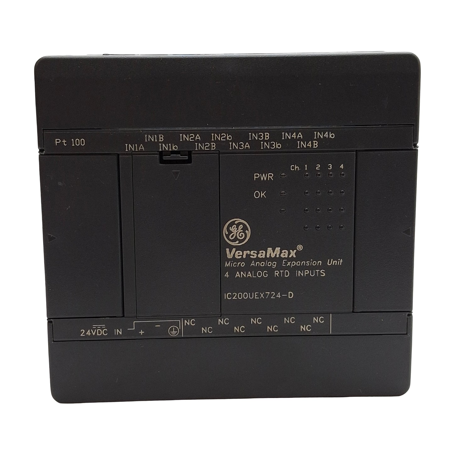 Used GE IC200UEX724-D VersaMax Micro Analog Expansion Unit, 4x PT100 RTD Inputs